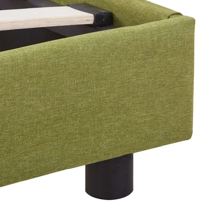 Bed Frame Green Fabric 120x190 cm Small Double