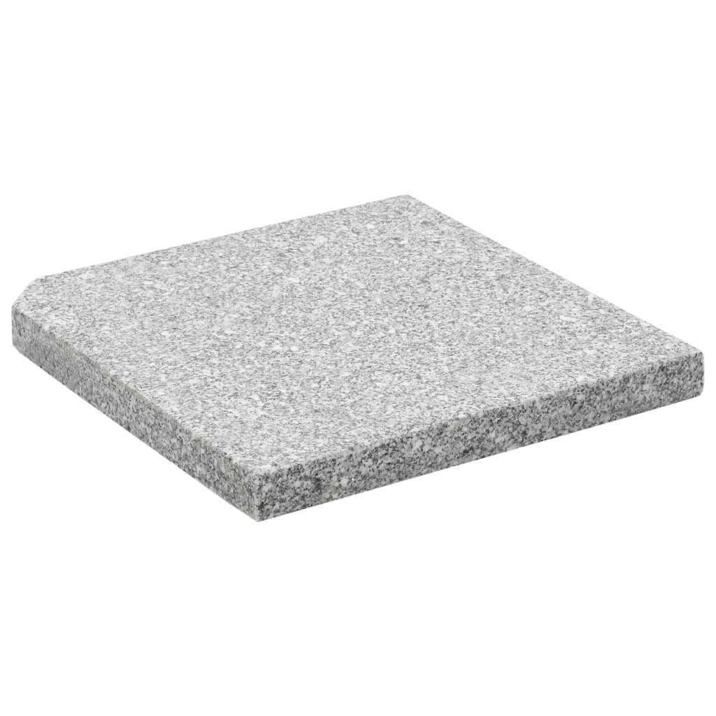 Umbrella Weight Plates 4 pcs Grey Granite Square 100 kg