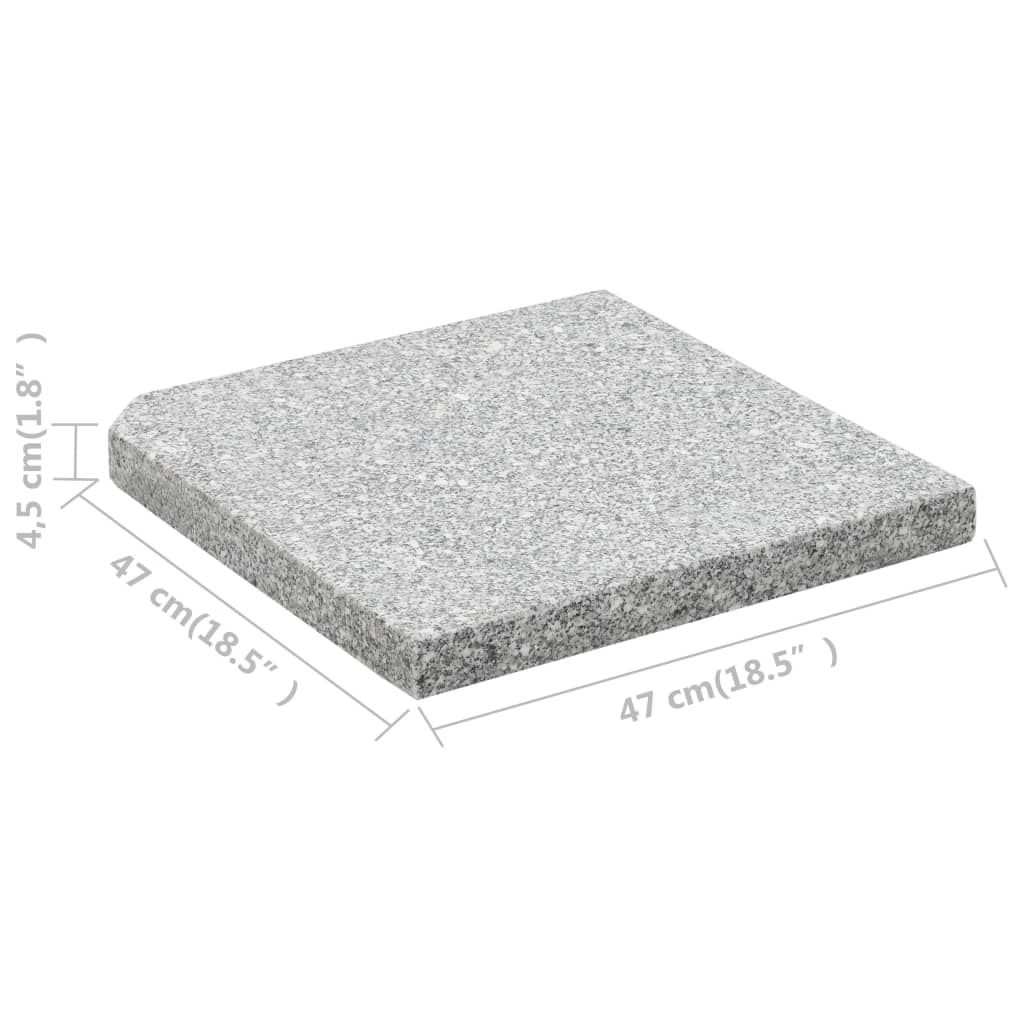 Umbrella Weight Plates 4 pcs Grey Granite Square 100 kg