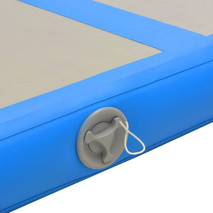 Inflatable Gymnastics Mat with Pump 500x100x10 cm PVC Blue