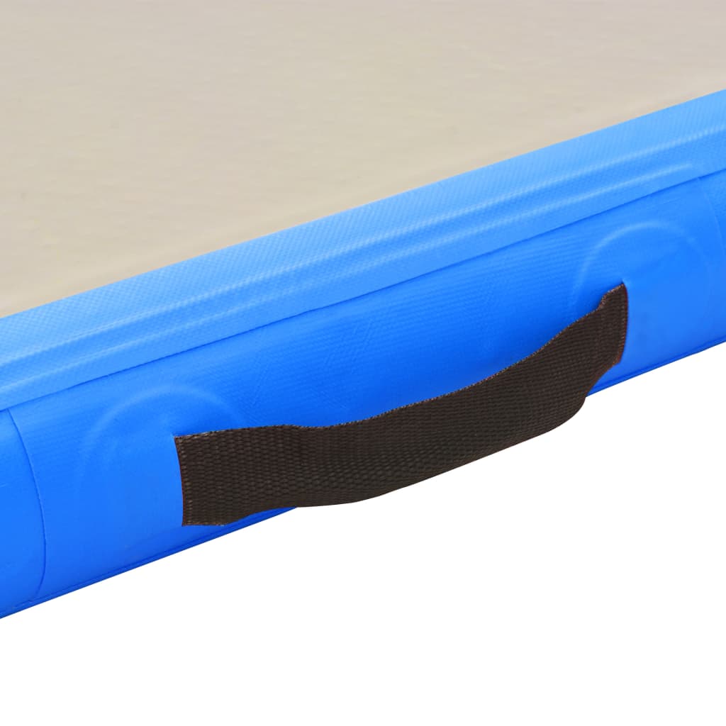 Inflatable Gymnastics Mat with Pump 500x100x10 cm PVC Blue