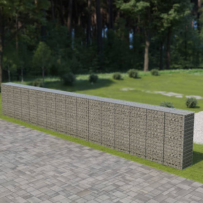 Gabion Wall with Covers Galvanised Steel 900x50x150 cm