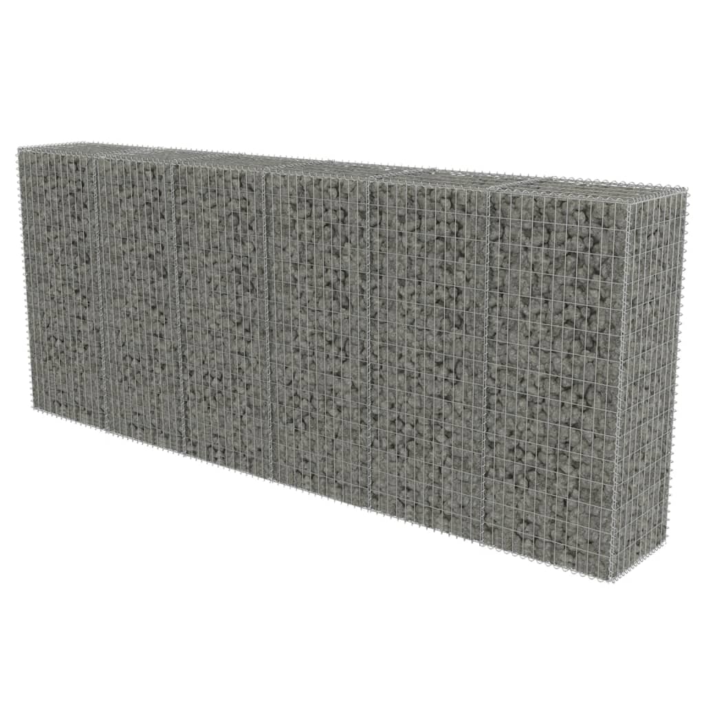 Gabion Wall with Covers Galvanised Steel 300x50x150 cm