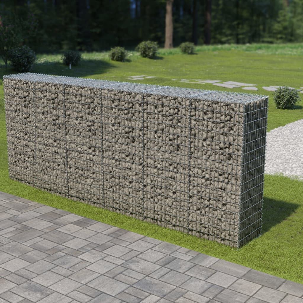 Gabion Wall with Covers Galvanised Steel 300x50x150 cm