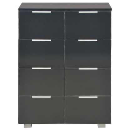 Sideboard High Gloss Black 60x35x80 cm Engineered Wood