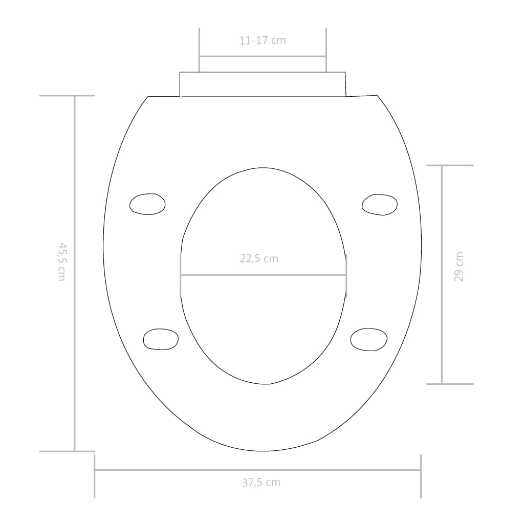 Soft-close Toilet Seat with Quick-release Design Black