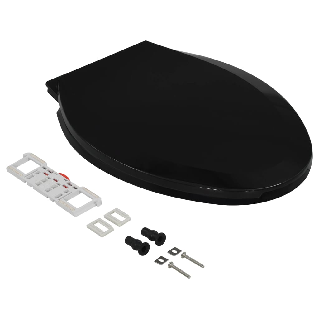 Soft-close Toilet Seat with Quick-release Design Black