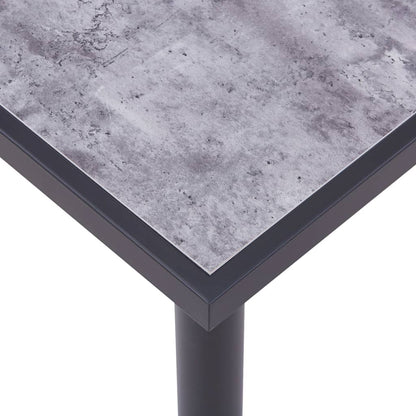 Dining Table Black and Concrete Grey 200x100x75 cm MDF