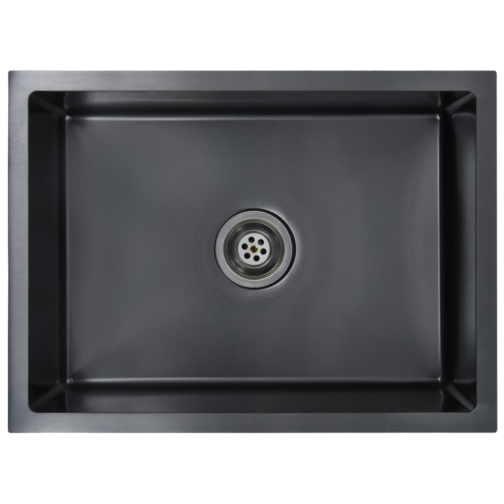 Handmade Kitchen Sink Black Stainless Steel