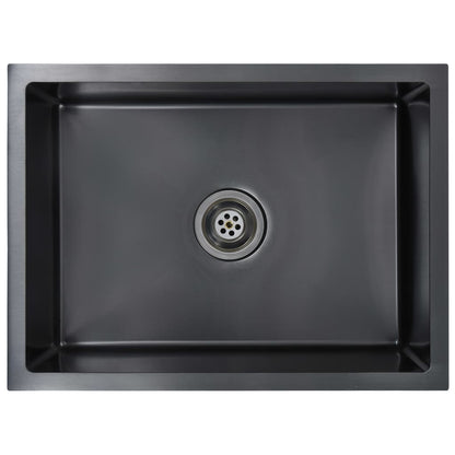 Handmade Kitchen Sink Black Stainless Steel