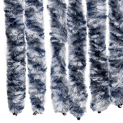 Insect Curtain Blue, White and Silver 56x185 cm Chenille