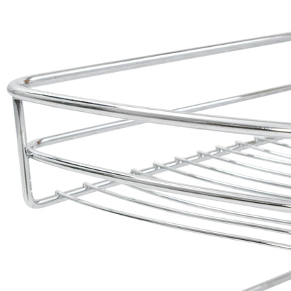 2-Tier Kitchen Wire Basket Silver 180 Degree 85x44x80 cm