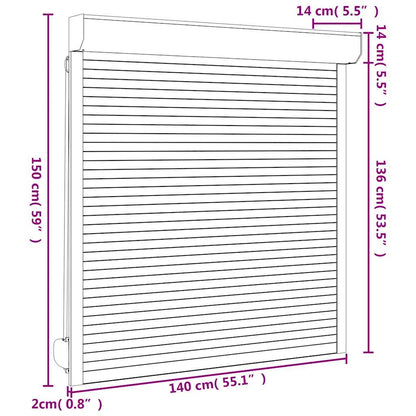 Roller Shutter Aluminium 140x150 cm Anthracite