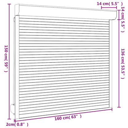 Roller Shutter Aluminium 160x150 cm Anthracite