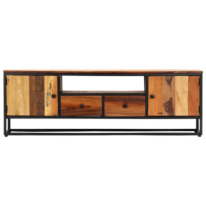 TV Cabinet 120x30x40 cm Solid Reclaimed Wood and Steel