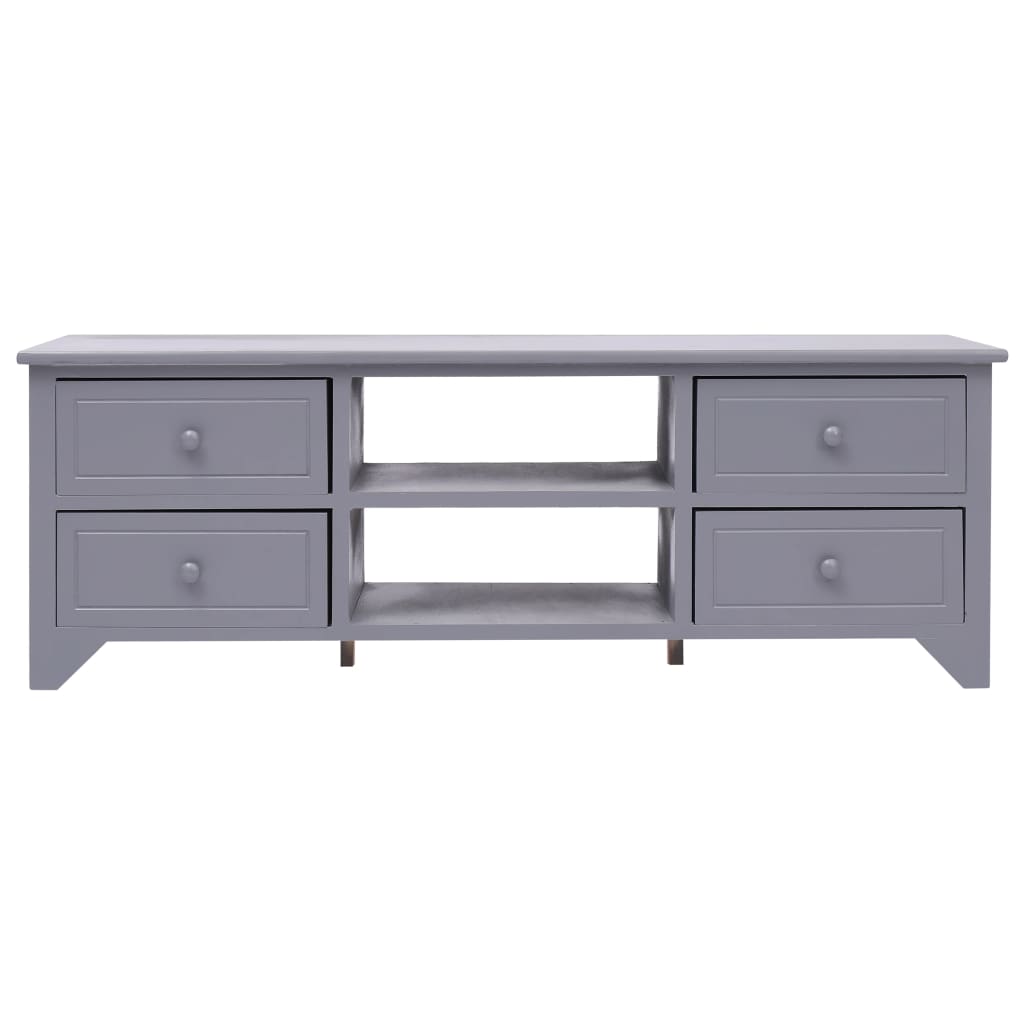 TV Cabinet Grey 115x30x40 cm Paulownia Wood