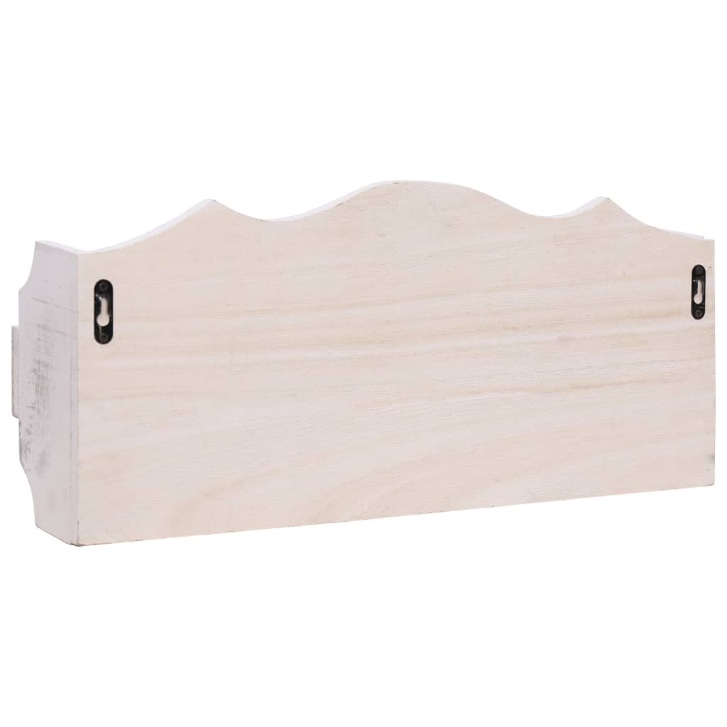 Wall Mounted Coat Rack White 50x10x23 cm Wood