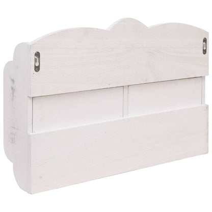 Wall Mounted Coat Rack White 50x10x34 cm Wood