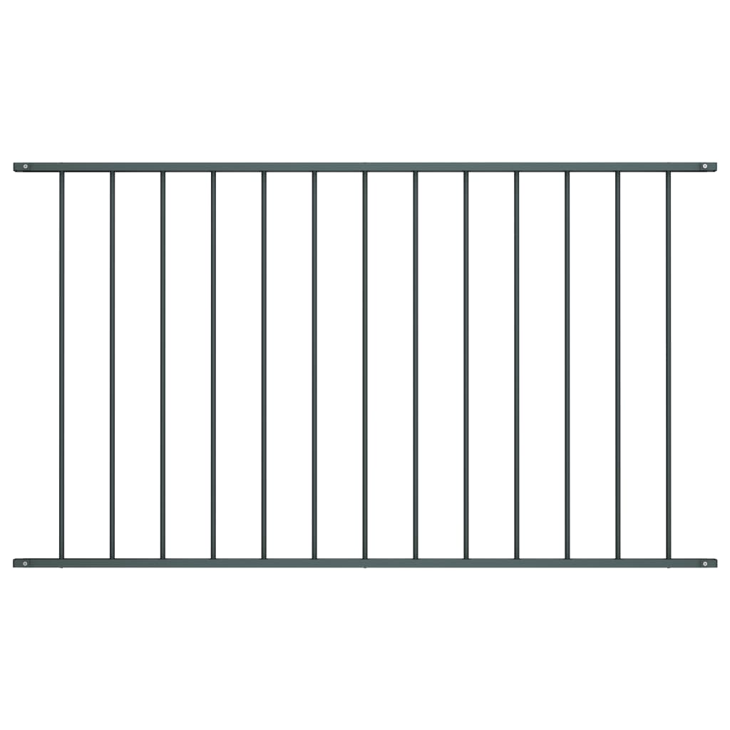 Fence Panel Powder-coated Steel 1.7x0.75 m Anthracite