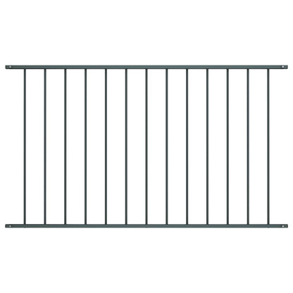 Fence Panel Powder-coated Steel 1.7x0.75 m Anthracite