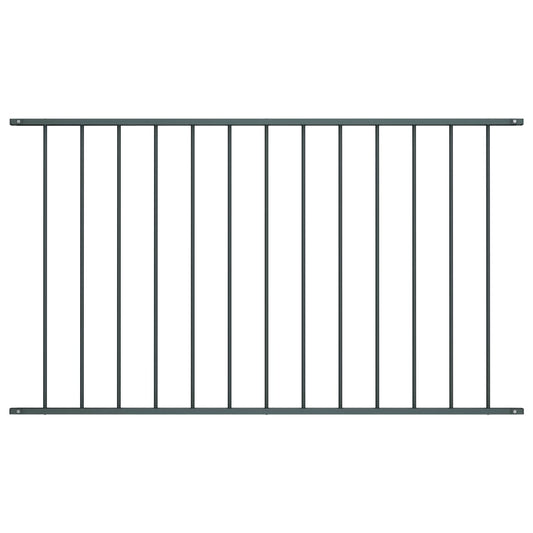 Fence Panel Powder-coated Steel 1.7x0.75 m Anthracite