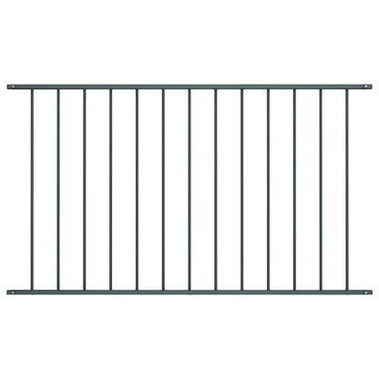 Fence Panel Powder-coated Steel 1.7x1.25 m Anthracite