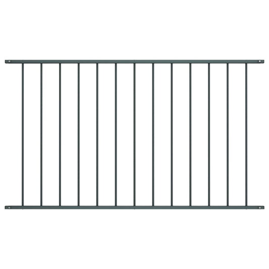 Fence Panel Powder-coated Steel 1.7x1.25 m Anthracite