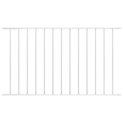 Fence Panel Powder-coated Steel 1.7x0.75 m White