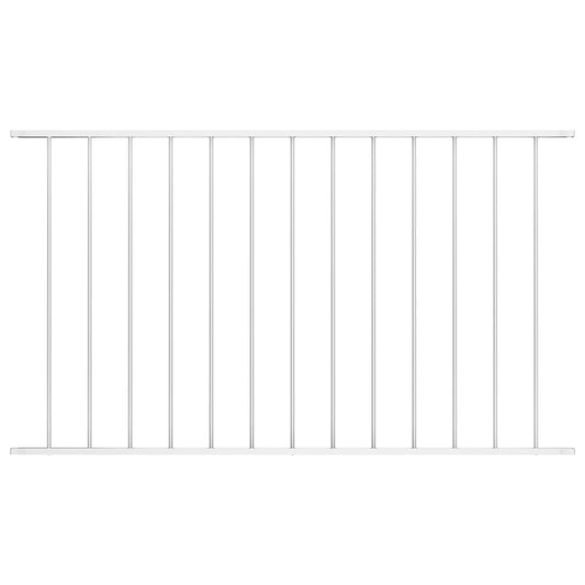 Fence Panel Powder-coated Steel 1.7x0.75 m White