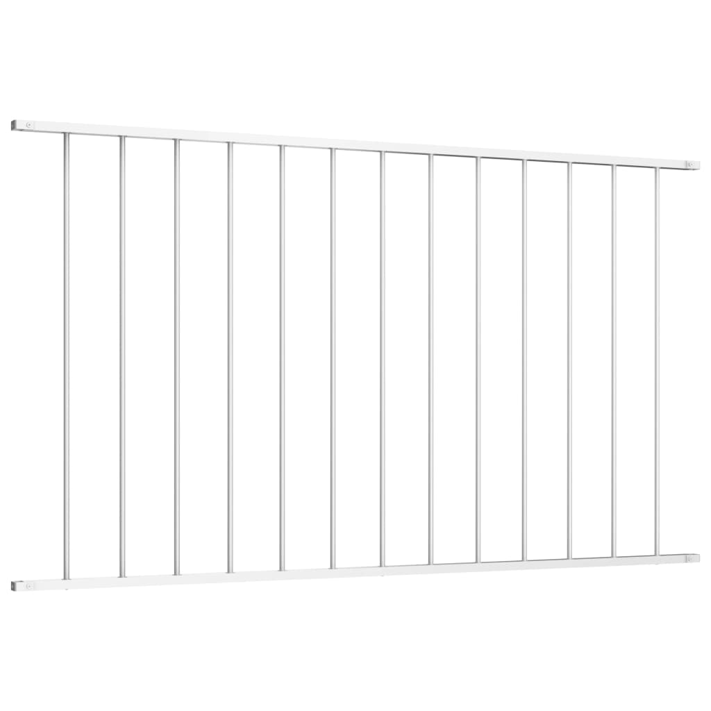 Fence Panel Powder-coated Steel 1.7x0.75 m White