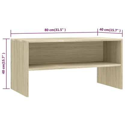 TV Cabinet Sonoma Oak 80x40x40 cm Engineered Wood