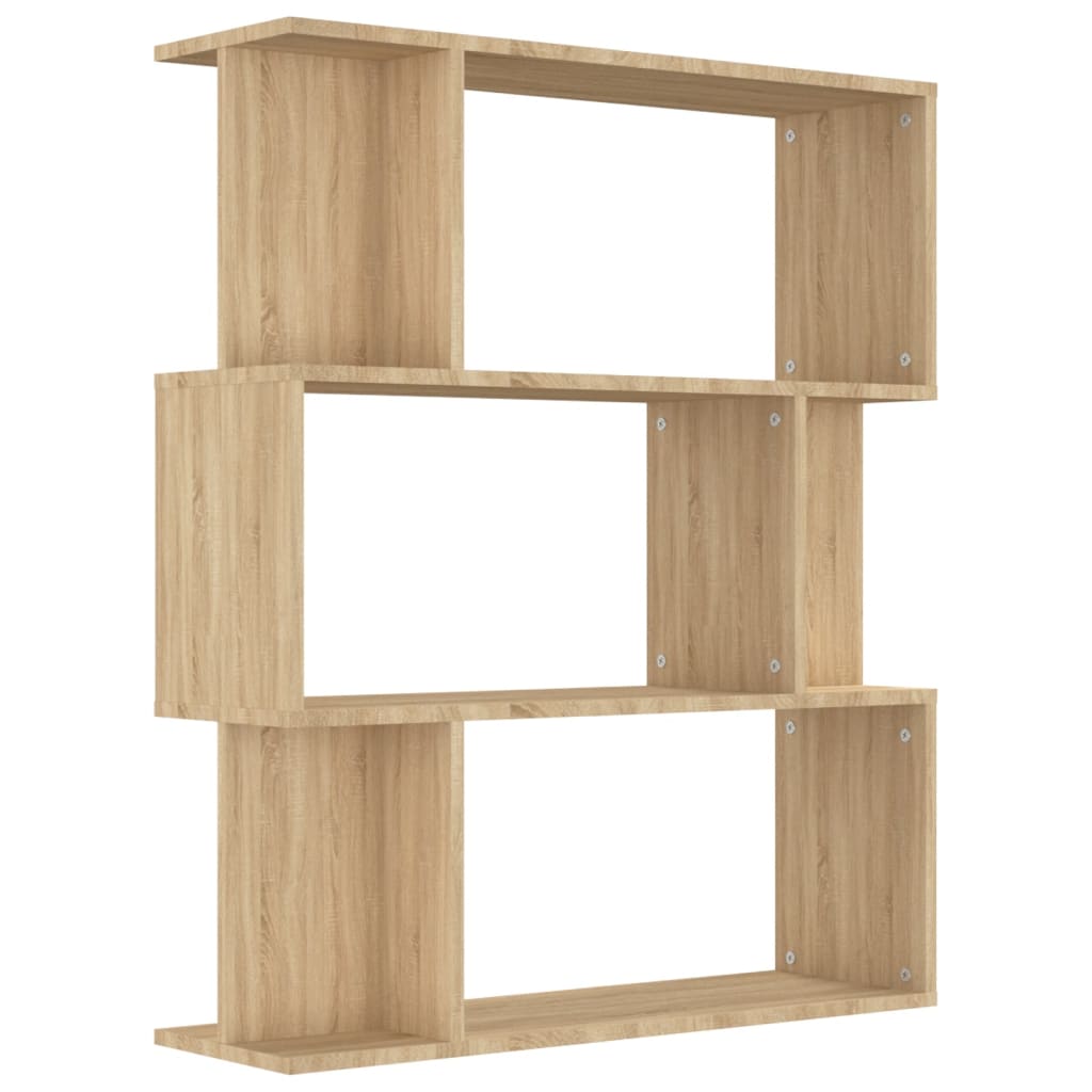 Book Cabinet/Room Divider Sonoma Oak 80x24x96 cm Engineered Wood