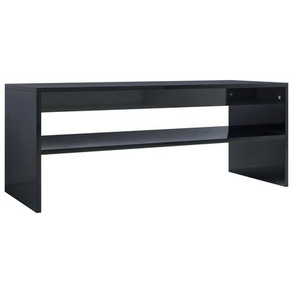 Coffee Table High Gloss Black 100x40x40 cm Engineered Wood