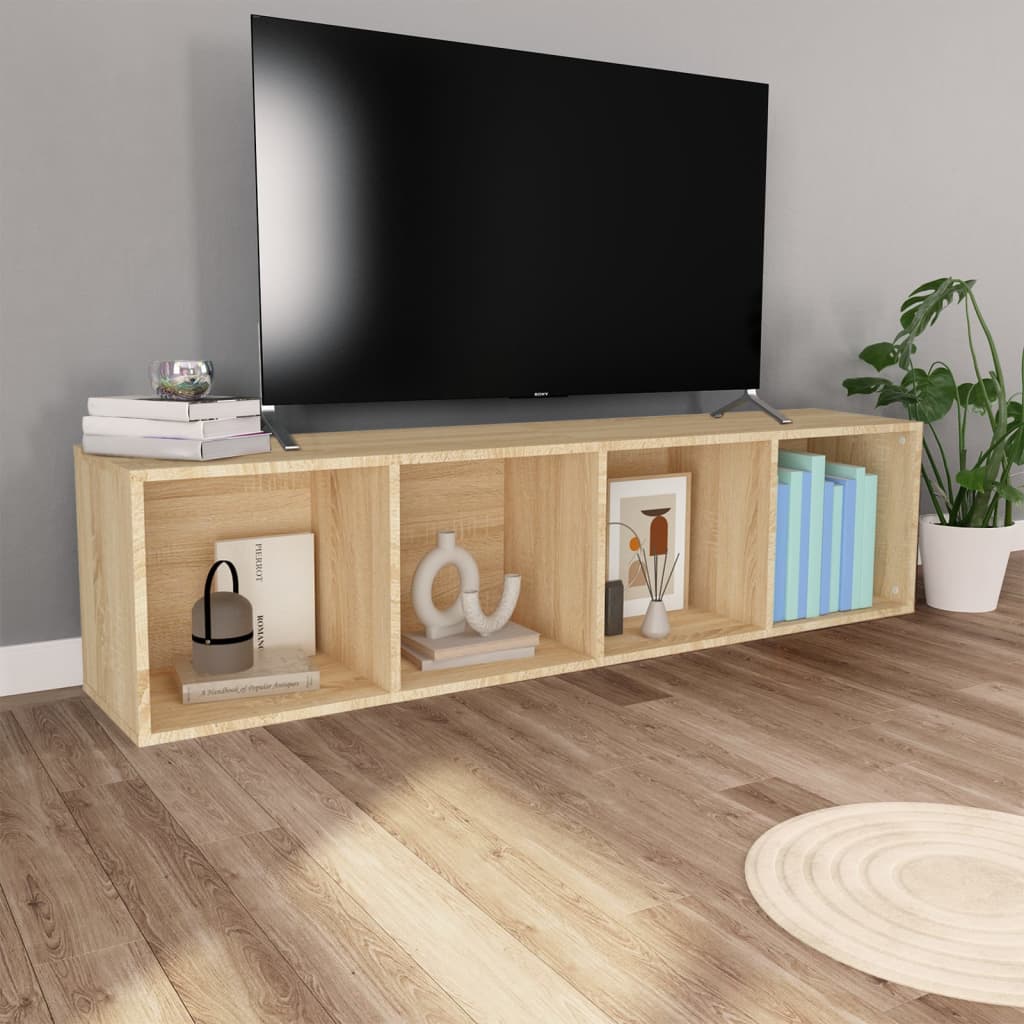 Book Cabinet/TV Cabinet Sonoma Oak 36x30x143 cm Engineered Wood