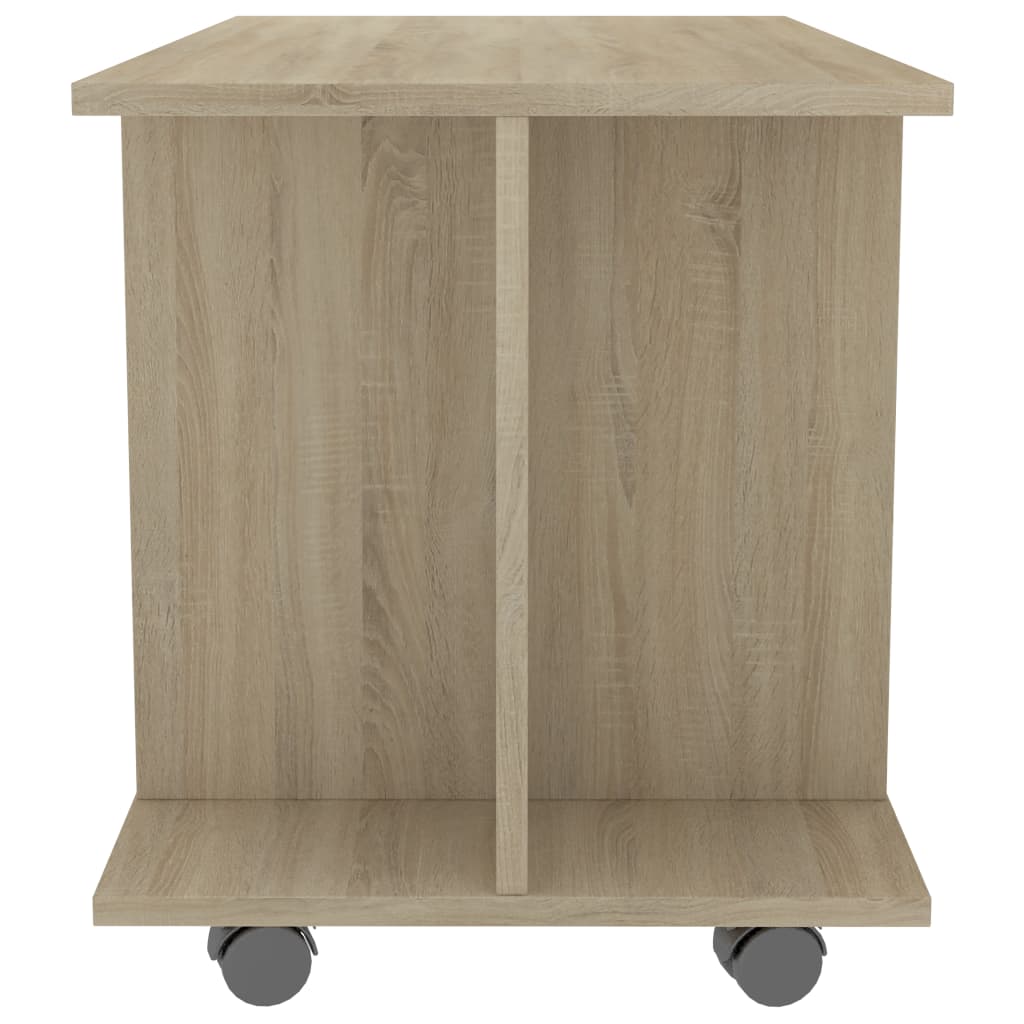 TV Cabinet with Castors Sonoma Oak 80x40x45 cm Engineered Wood