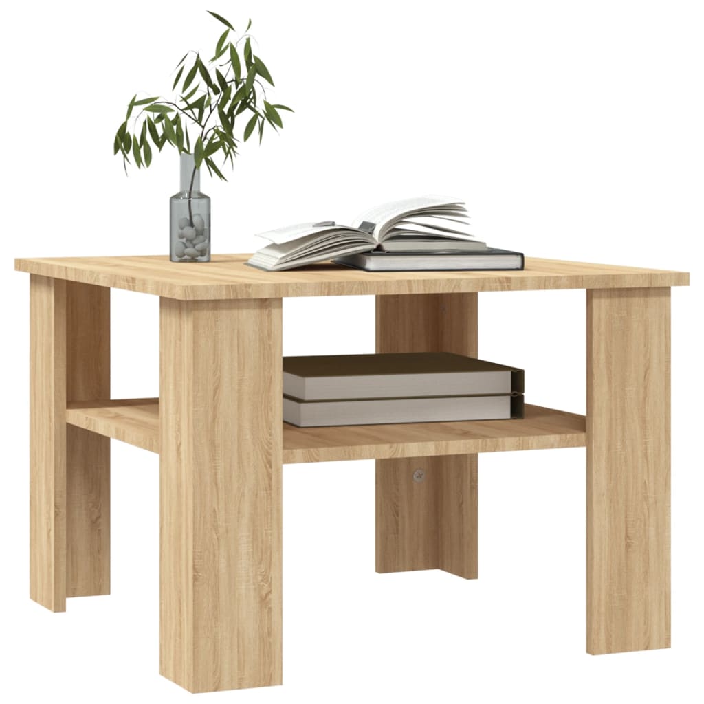 Coffee Table Sonoma Oak 60x60x42 cm Engineered Wood