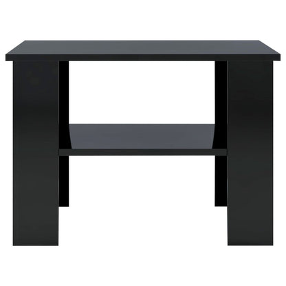 Coffee Table High Gloss Black 60x60x42 cm Engineered Wood