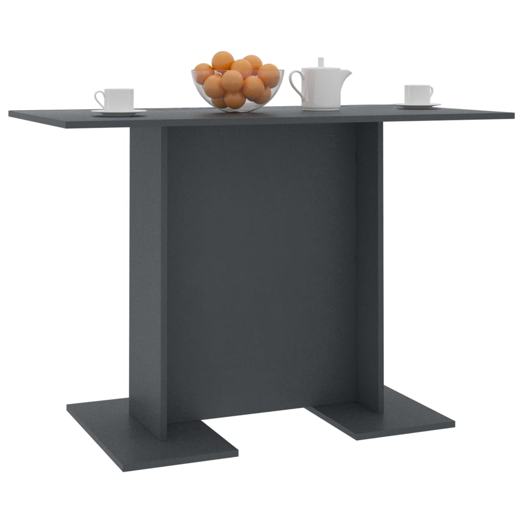 Dining Table Grey 110x60x75 cm Engineered Wood