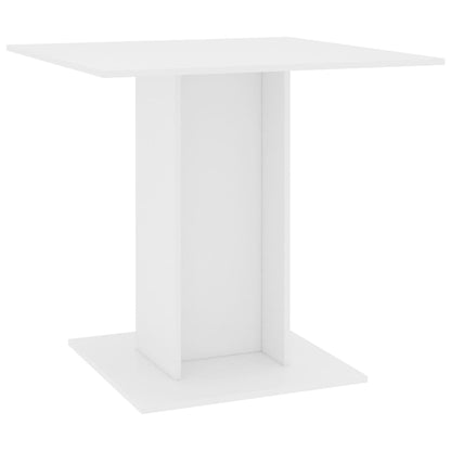 Dining Table White 80x80x75 cm Engineered Wood