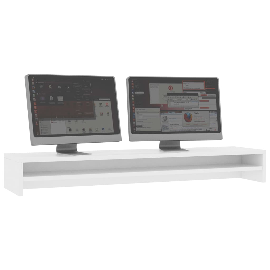 Monitor Stand White 100x24x13 cm Engineered Wood