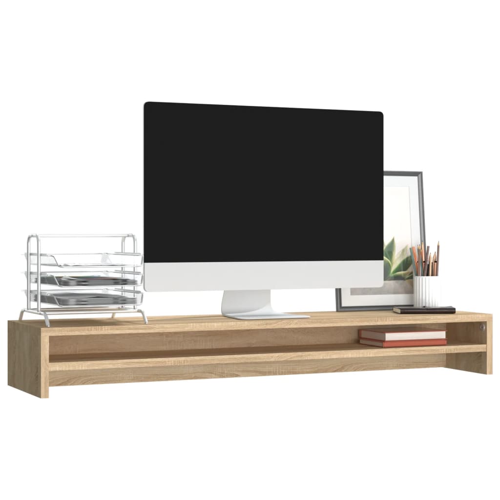 Monitor Stand Sonoma Oak 100x24x13 cm Engineered Wood