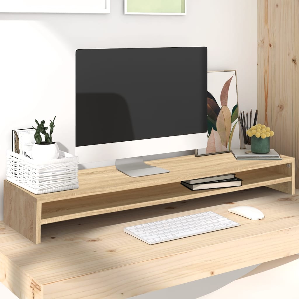 Monitor Stand Sonoma Oak 100x24x13 cm Engineered Wood