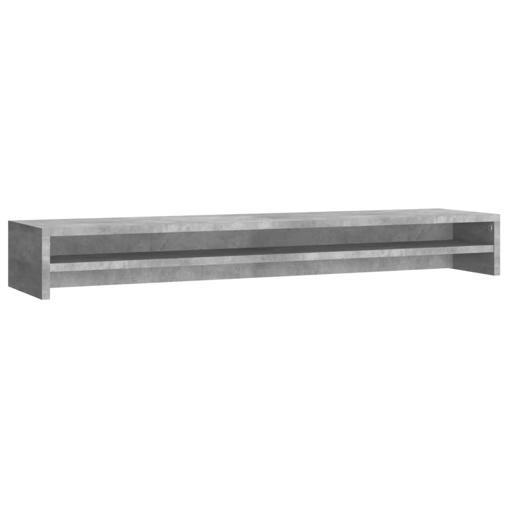 Monitor Stand Concrete Grey 100x24x13 cm Engineered Wood