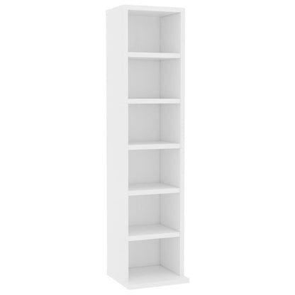 CD Cabinet White 21x20x88 cm Engineered Wood