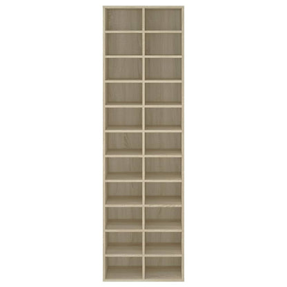 Shoe Cabinet Sonoma Oak 54x34x183 cm Engineered Wood