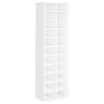 Shoe Cabinet High Gloss White 54x34x183 cm Engineered Wood