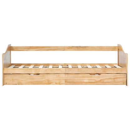 Pull-out Sofa Bed Frame without Mattress Pinewood 90x200 cm