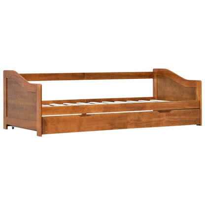 Pull-out Sofa Bed Frame Honey Brown Pinewood 90x200 cm