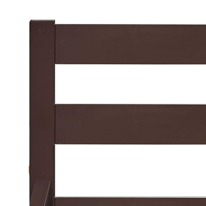 Bed Frame Dark Brown Solid Pine Wood 160x200 cm