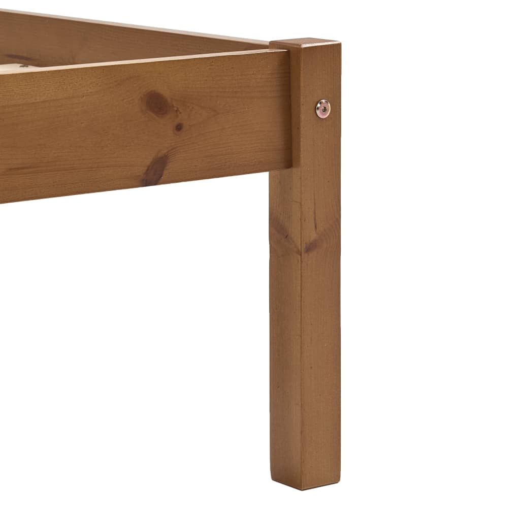 Bed Frame Honey Brown Solid Pine Wood 120x200 cm